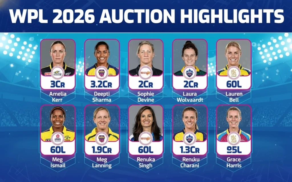 WPL 2026 highest bids