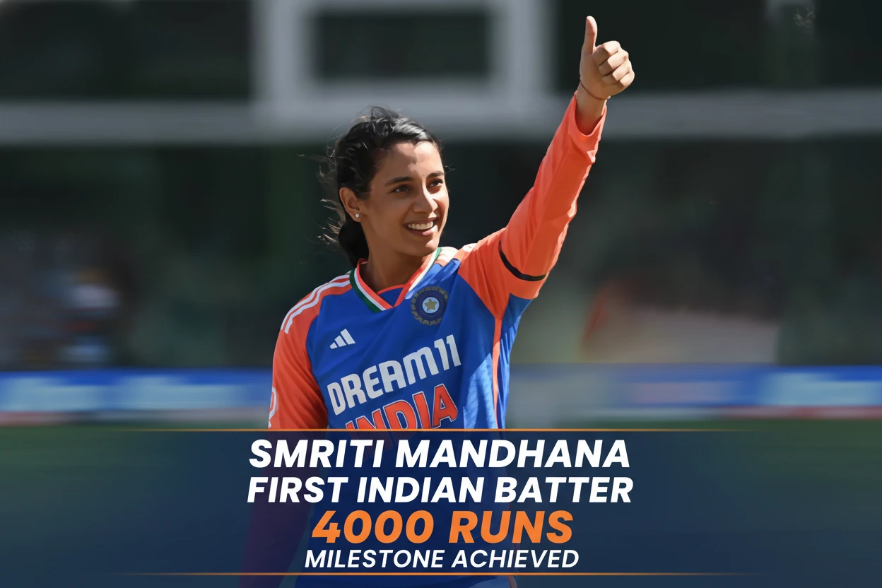 Smriti Mandhana First Indian Batter To Hit 4000 Runs
